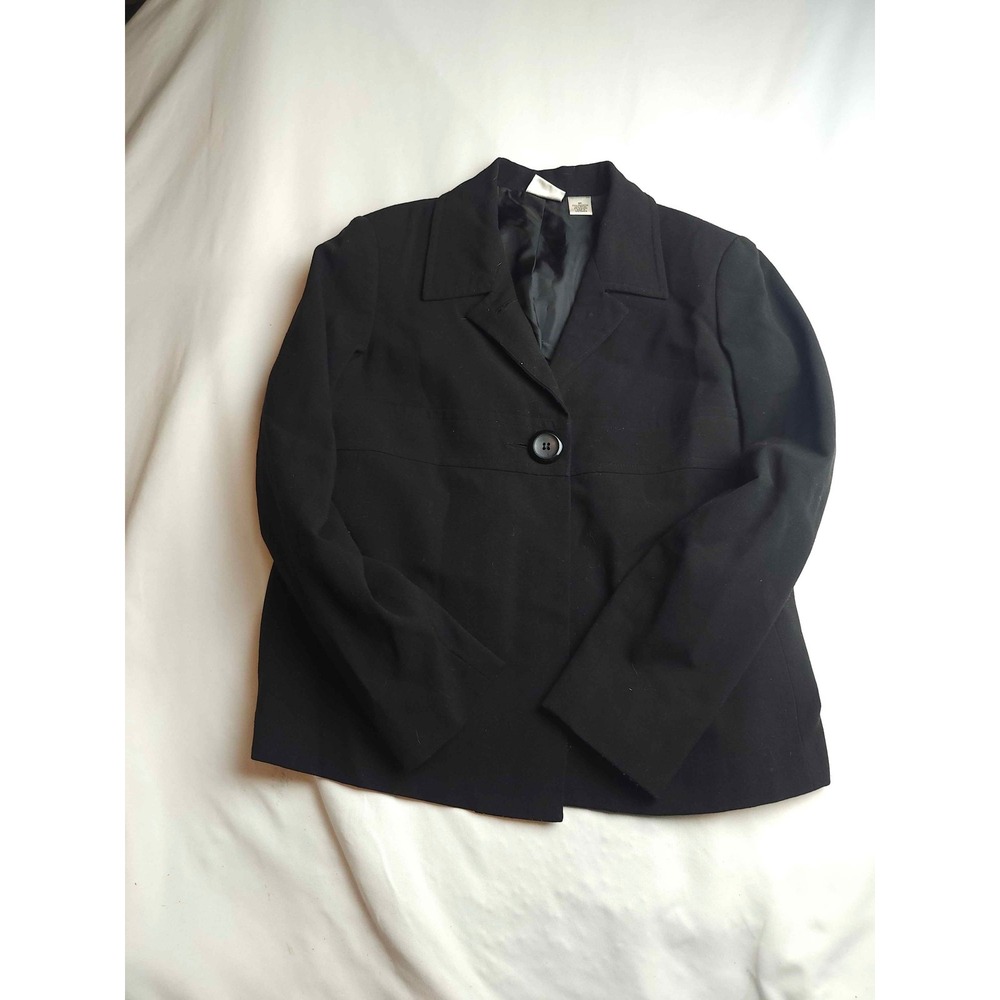 Kim Rogers Signature Blazer Jacket Black Single Button Women's Petite Size 8P